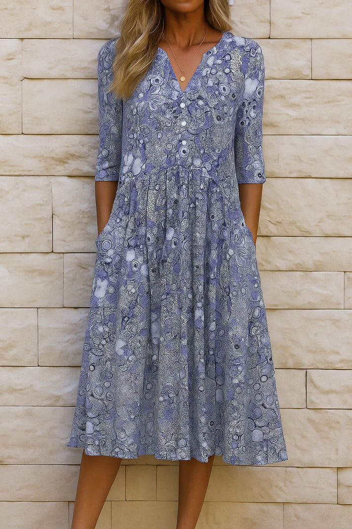 Vestido Elegante con Escote en V