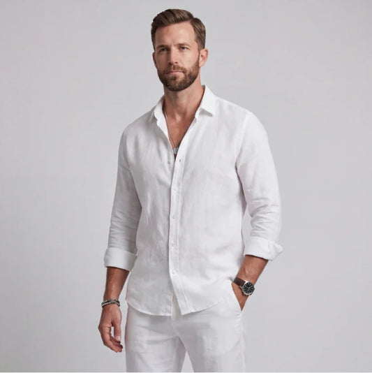 Camisa de Lino de Corte Holgado