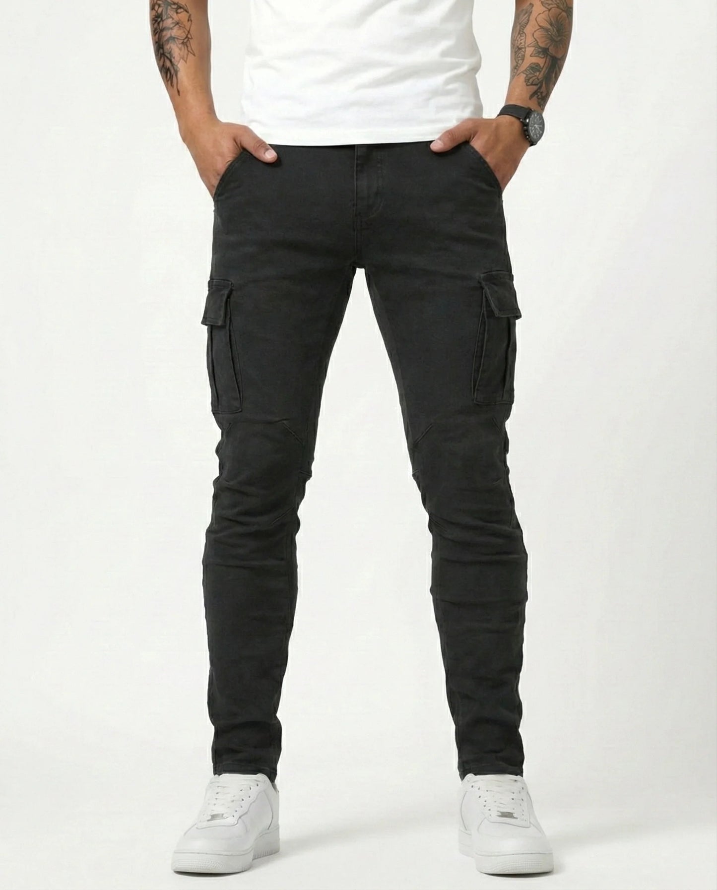 Jeans Cargo Slim Stretch Hombre