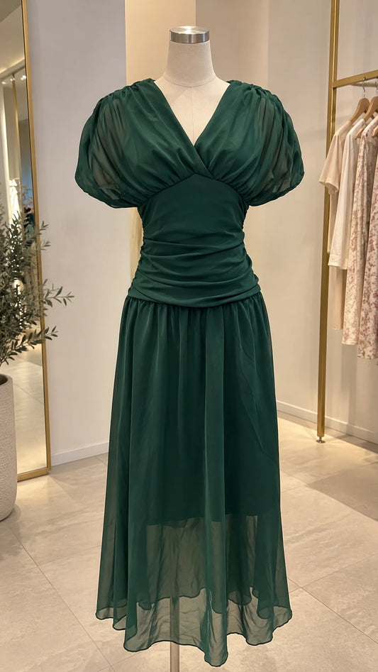 Vestido Maxi de Hombros Descubiertos
