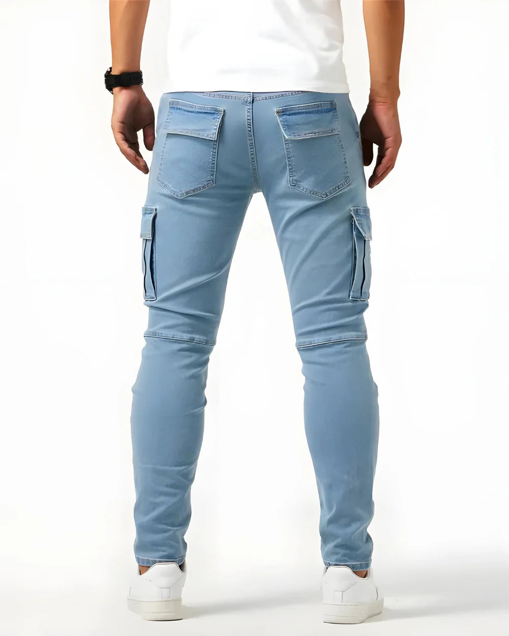 Jeans Cargo Slim Stretch Hombre