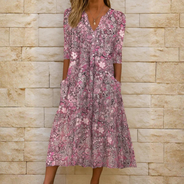 Vestido Elegante con Escote en V