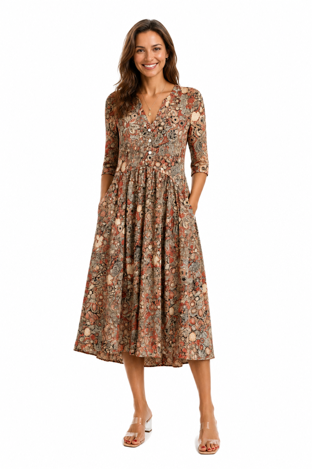 Vestido Elegante con Escote en V