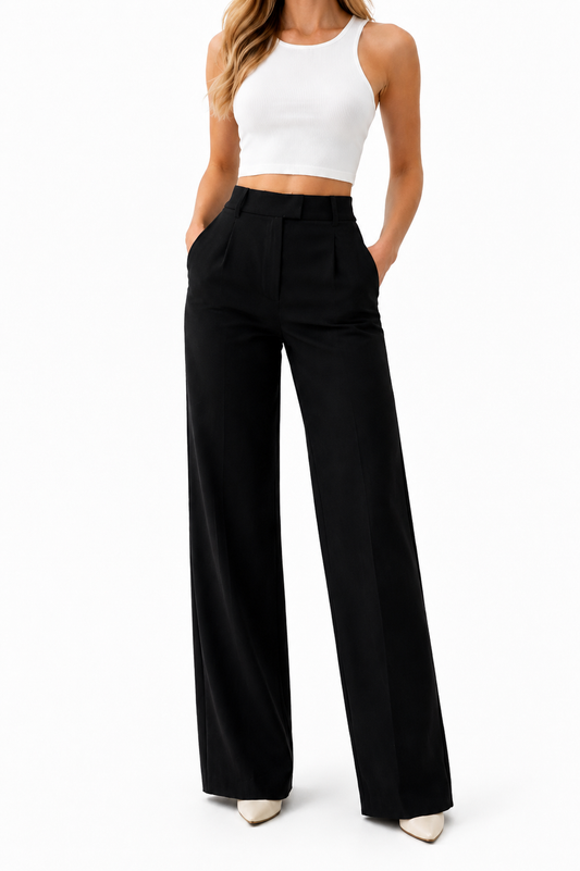 Elevia™ – Pantalón Wide-Leg de Tiro Alto
