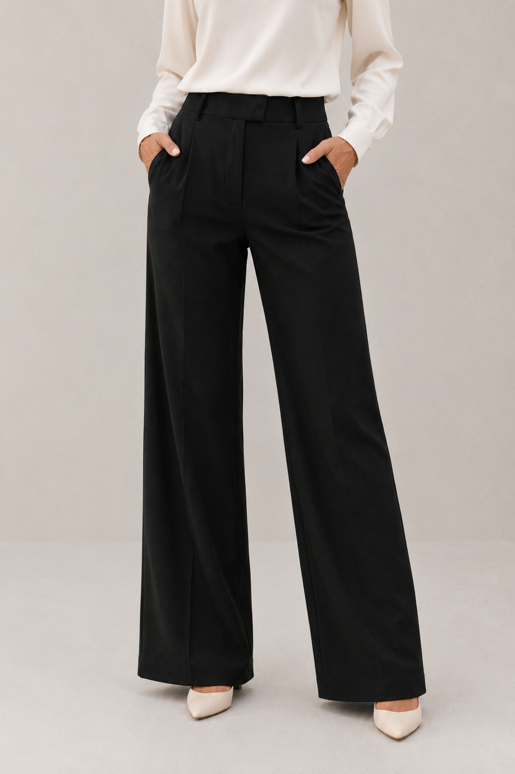 Elevia™ – Pantalón Wide-Leg de Tiro Alto
