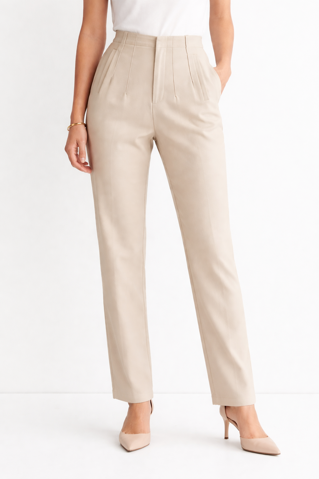 Velmira™ – Pantalón Recto de Tiro Alto
