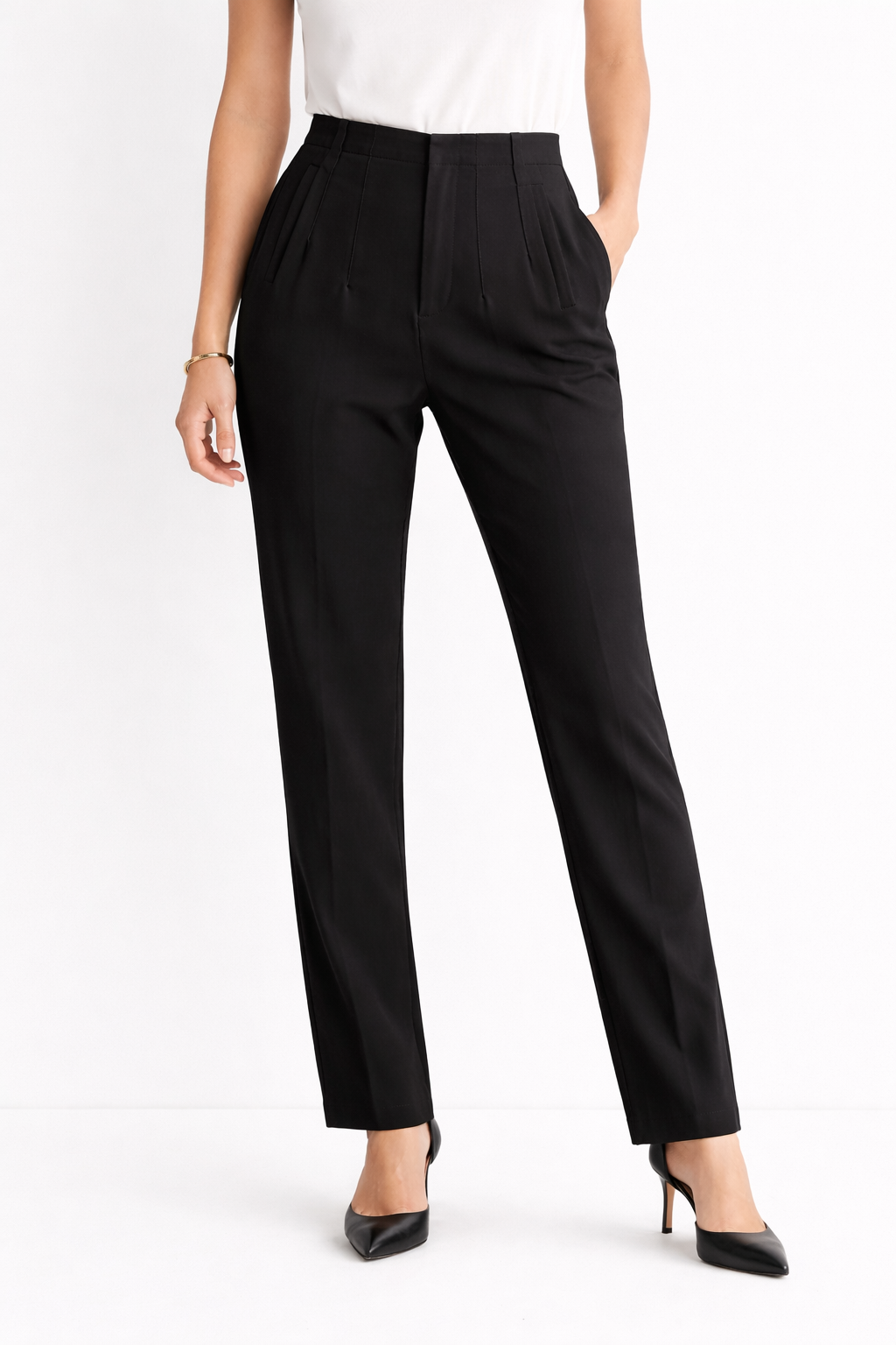 Velmira™ – Pantalón Recto de Tiro Alto