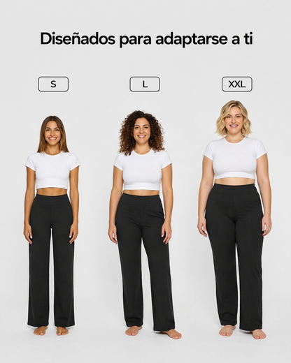 Pantalón Wide-Leg de Alta Elasticidad