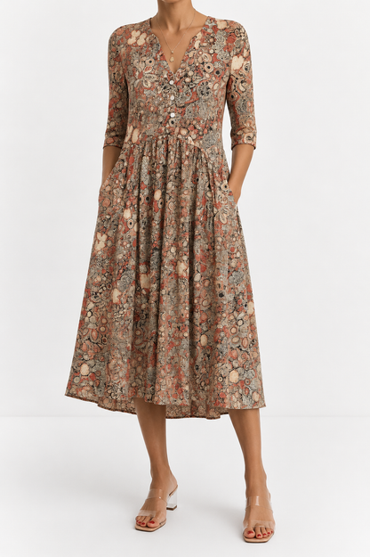 Vestido Elegante con Escote en V