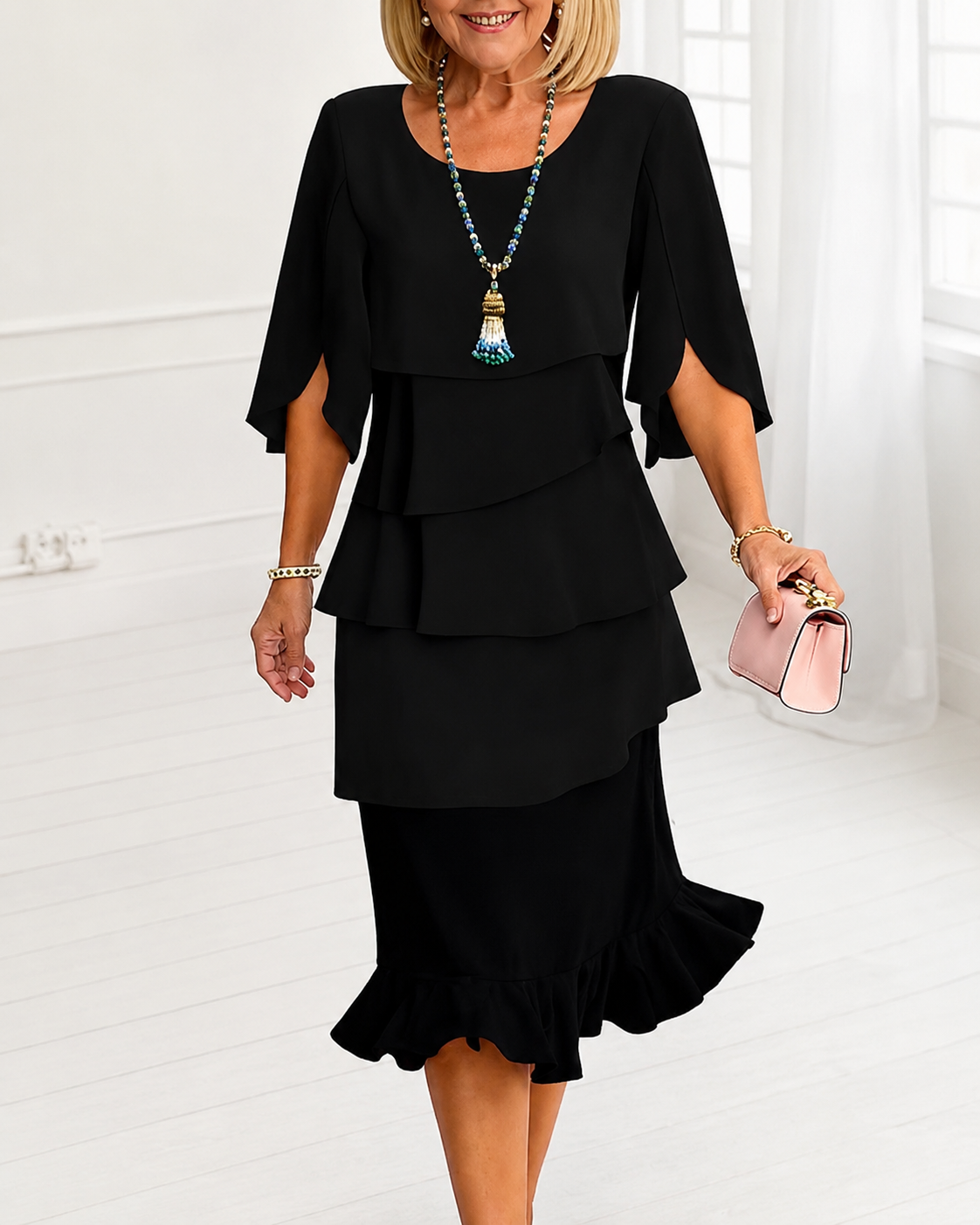 Vestido Midi de Elegancia Fluida