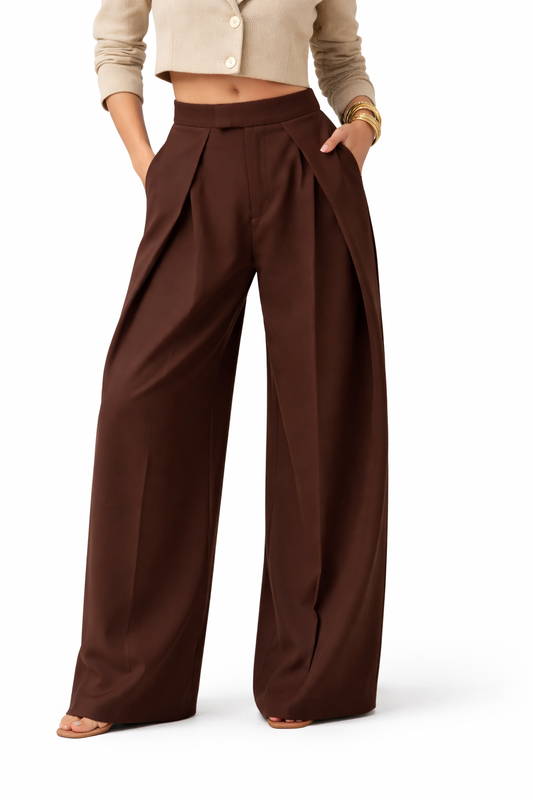 Valenne™ – Pantalón Wide-Leg de Sastrería Fluida