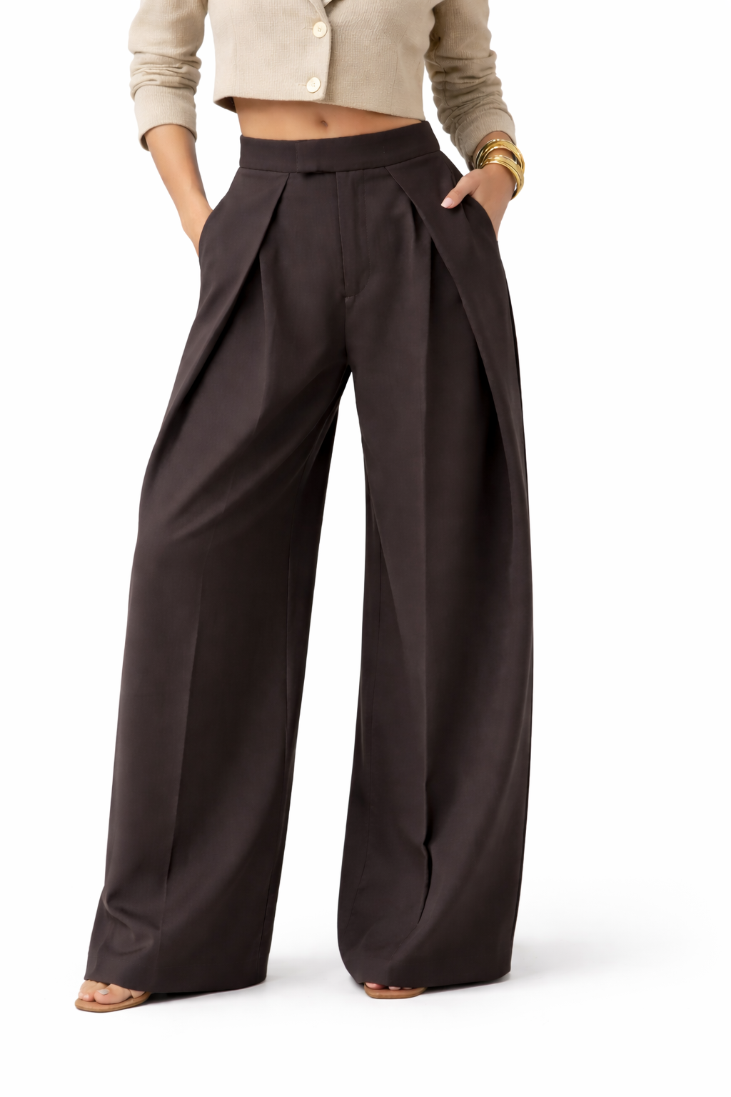 Valenne™ – Pantalón Wide-Leg de Sastrería Fluida