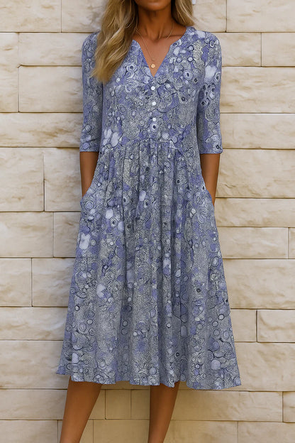 Vestido Elegante con Escote en V
