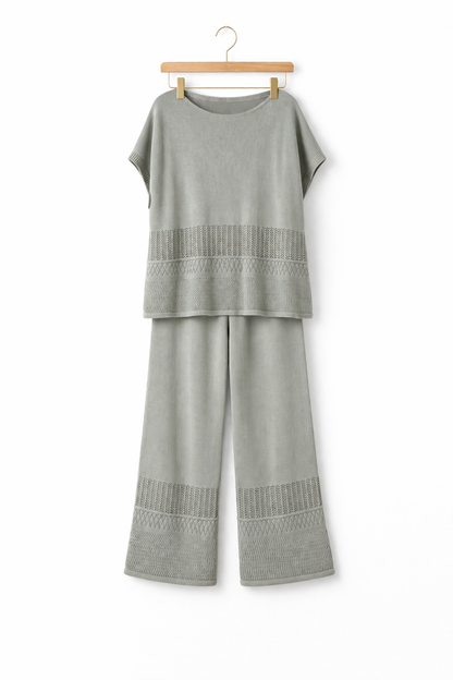 Conjunto Mujer 2 Piezas Casual (Polera + Pantalón)