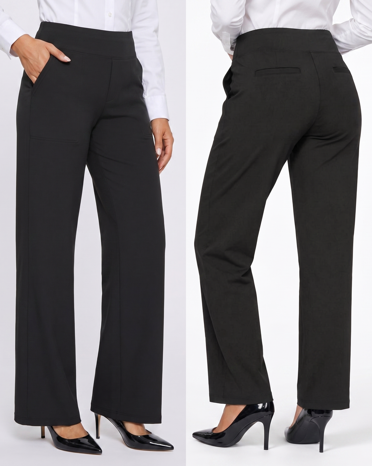Pantalón Wide-Leg de Alta Elasticidad