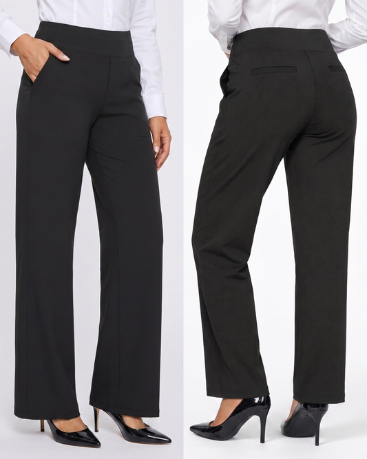 Pantalón Wide-Leg de Alta Elasticidad