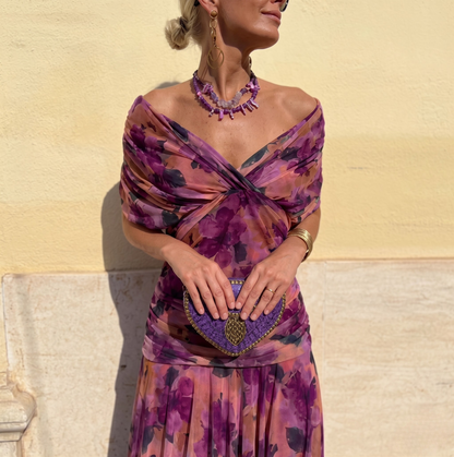 Vestido Drapé Cruzado Elegante