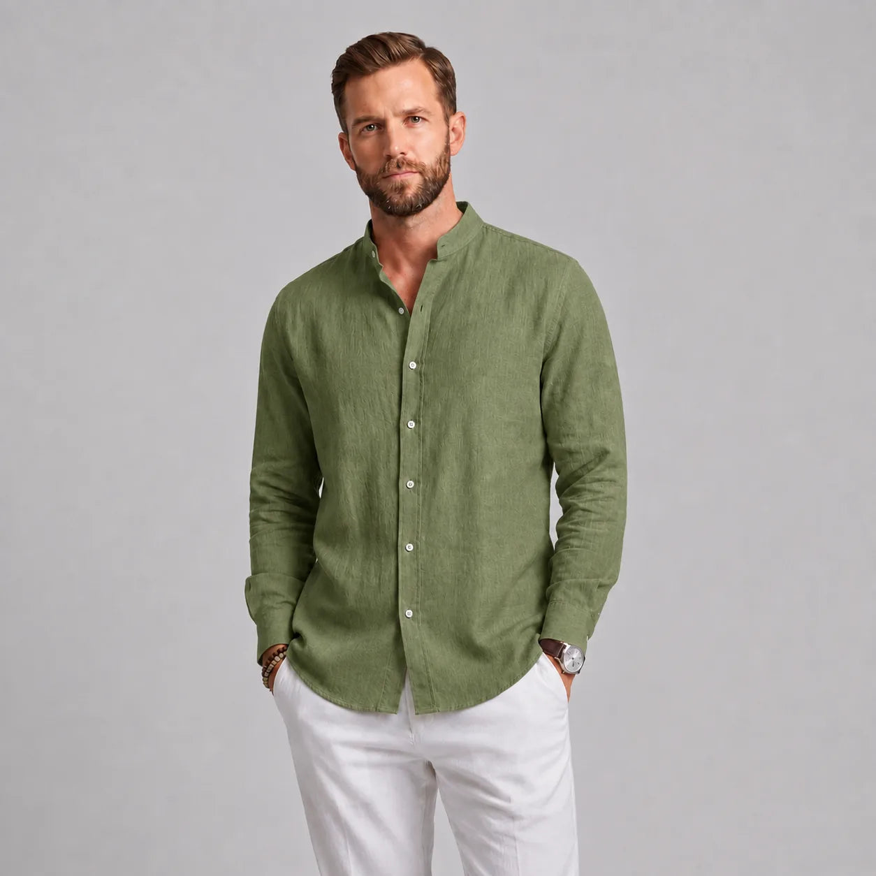 Camisa Casual de Lino