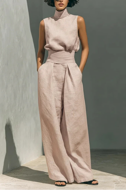 Valeria™ | Conjunto de Camisa Sin Mangas y Pantalón Wide Leg