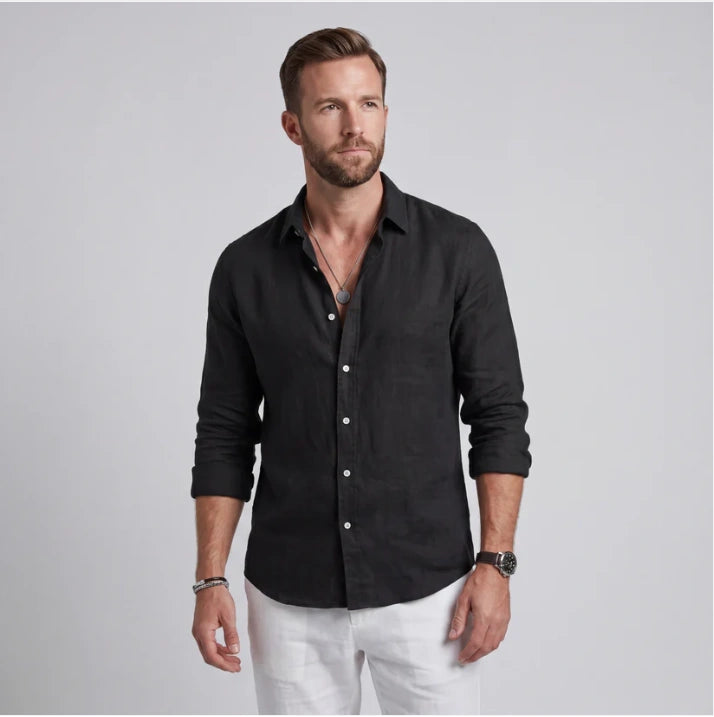 Camisa de Lino de Corte Holgado