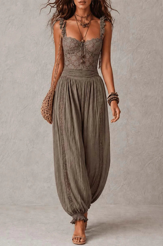 Conjunto de Encaje y Pantalón Harem