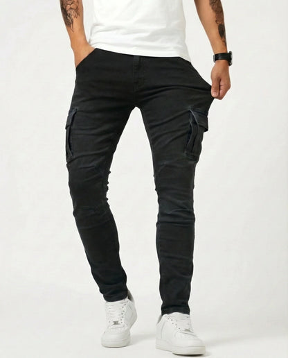Jeans Cargo Slim Stretch Hombre