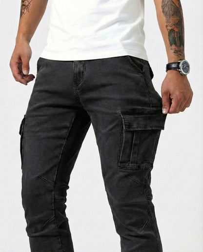 Jeans Cargo Slim Stretch Hombre