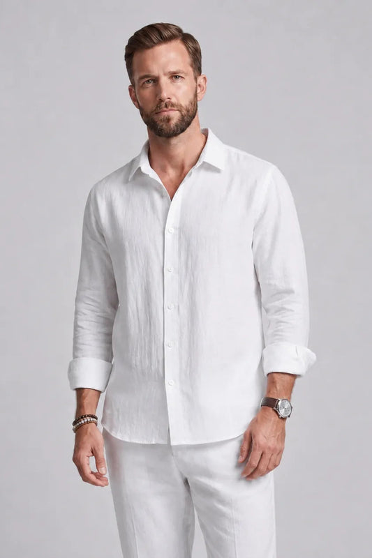Camisa de Lino de Corte Holgado