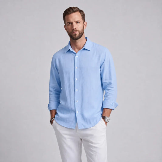Camisa de Lino de Corte Holgado