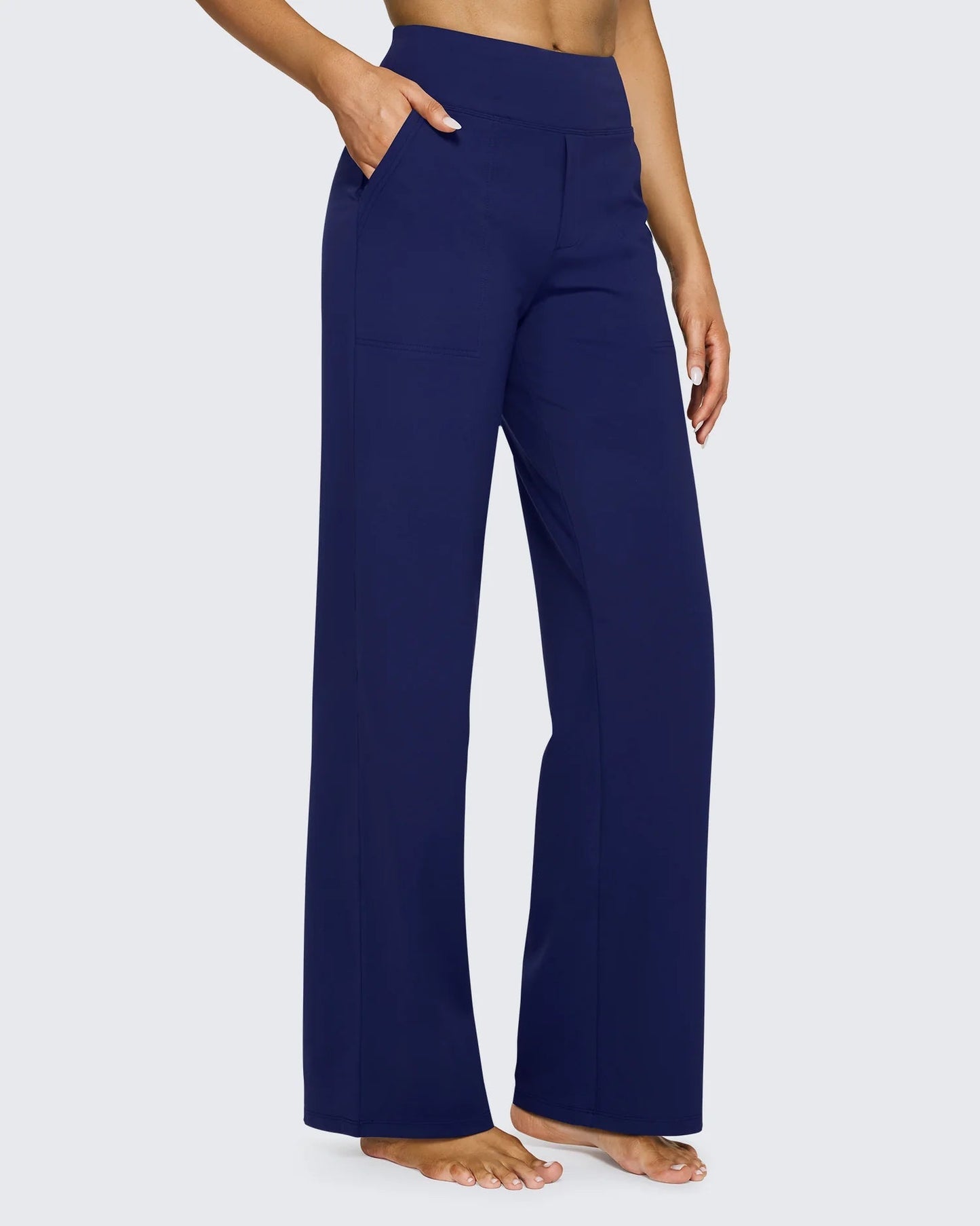 Pantalón Wide-Leg de Alta Elasticidad