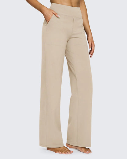 Pantalón Wide-Leg de Alta Elasticidad