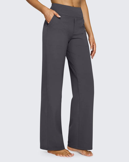 Pantalón Wide-Leg de Alta Elasticidad