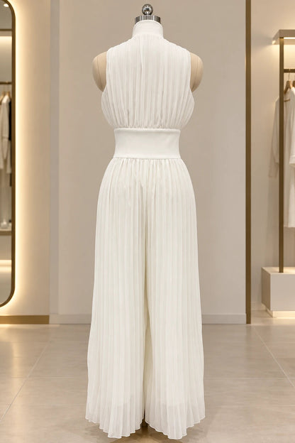 Mono Elegante de Gasa con Pierna Ancha